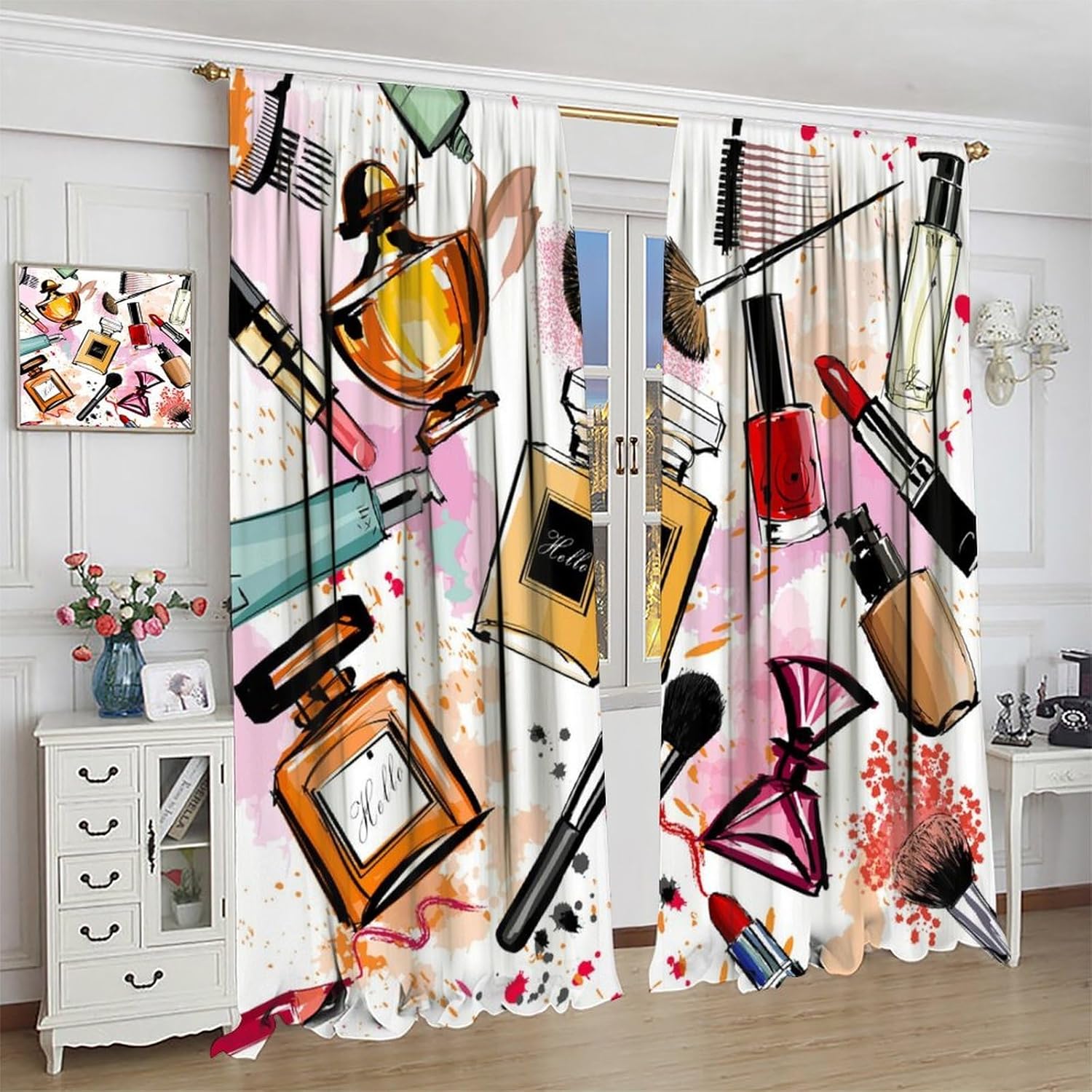 Blackout Curtain Nursery - Fashion Girls Blackout Curtains Woman Lipstick