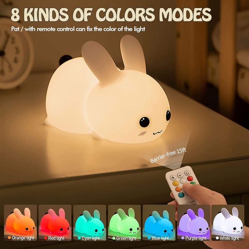 Baby Nursery Egg Light - LED Rabbit Night Light Remote Control