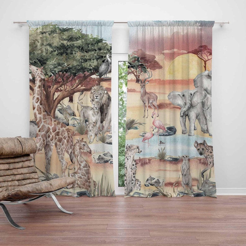 Safari Animals Curtain Kids Be - Blackout Curtain Nursery review and price