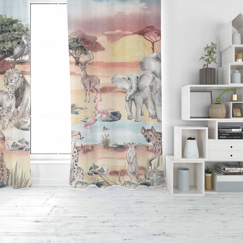 Safari Animals Curtain Kids Be - Blackout Curtain Nursery review and price