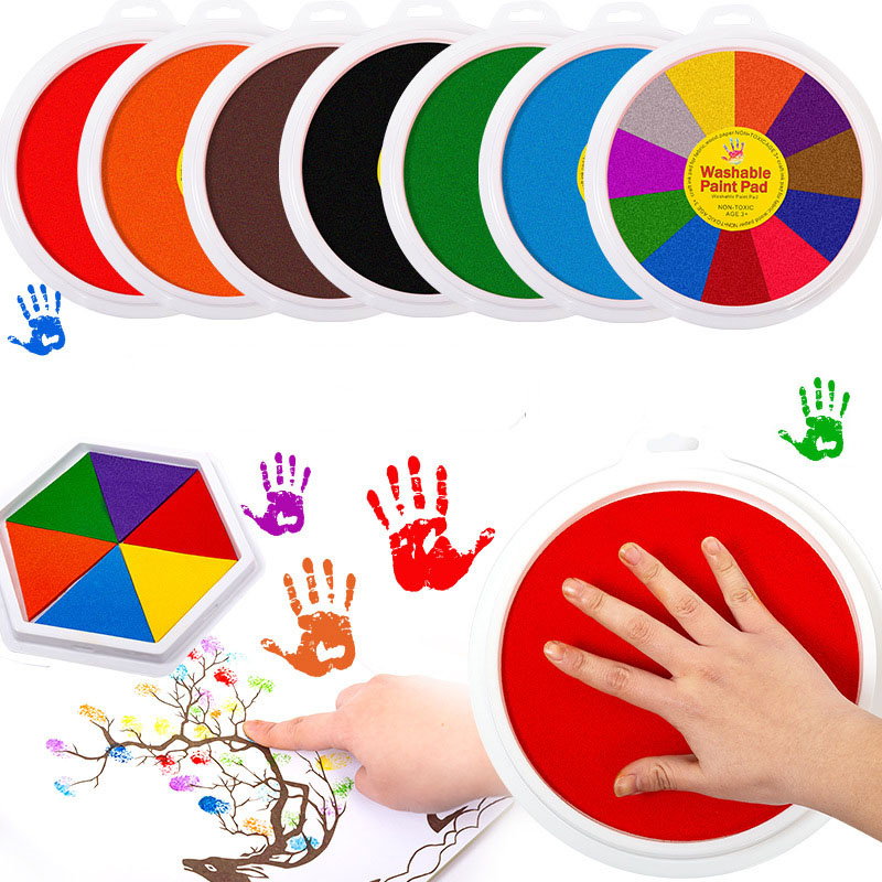 5 Large Round Craft Ink Pads N - Footprint Ink Kit review and price