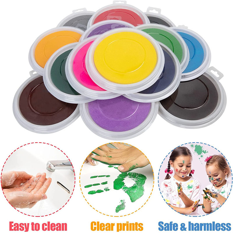 5 Large Round Craft Ink Pads N - Footprint Ink Kit review and price