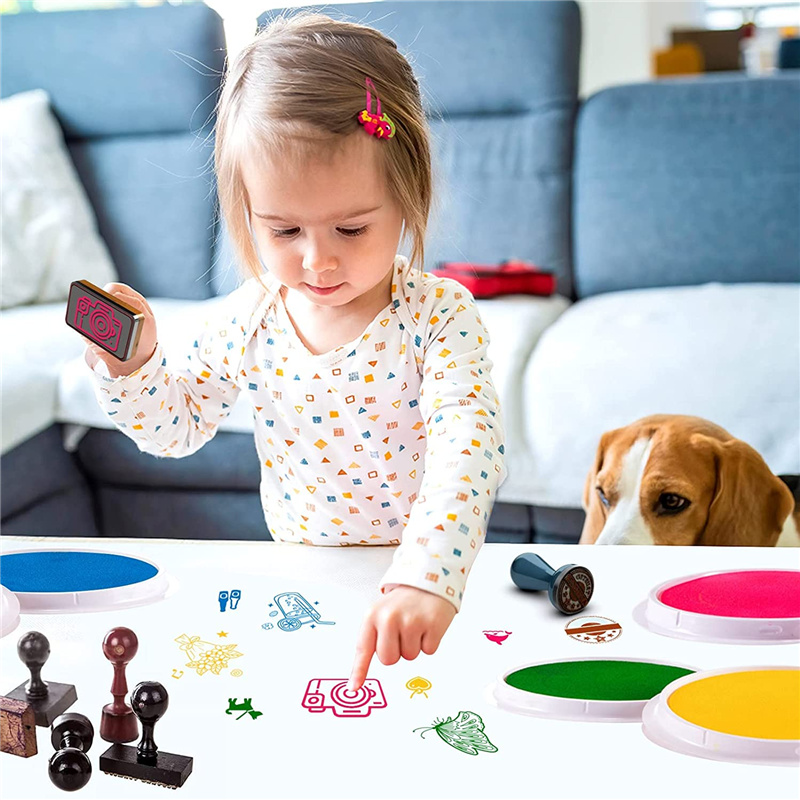 5 Large Round Craft Ink Pads N - Footprint Ink Kit review and price