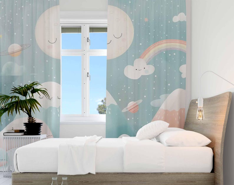 Mountain Rainbow Baby Nursery  - Blackout Curtain Nursery review and price