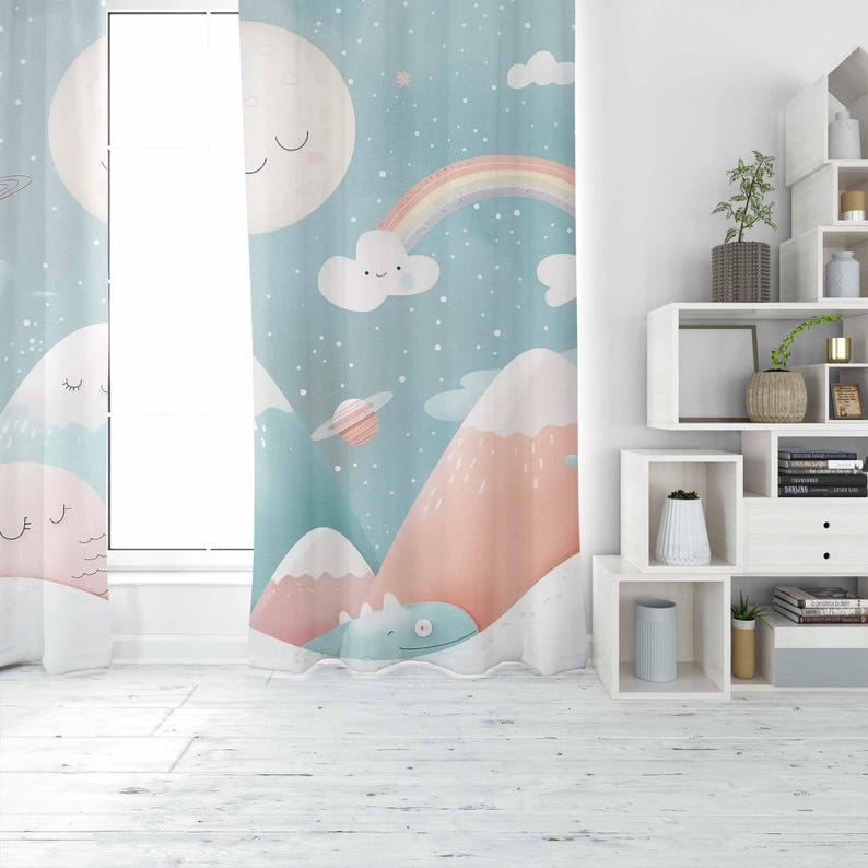 Mountain Rainbow Baby Nursery  - Blackout Curtain Nursery review and price