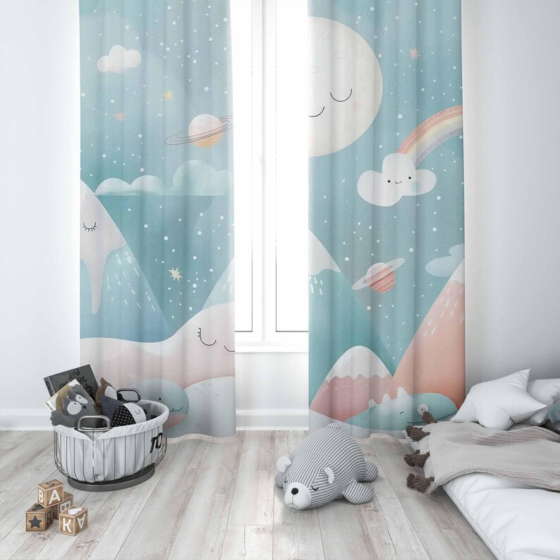 Mountain Rainbow Baby Nursery  - Blackout Curtain Nursery review and price