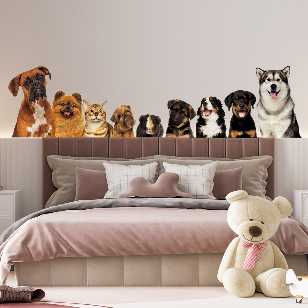 C30# 9 Cute Cats And Dogs Wall - Baby Nursery Wallpaper review and price