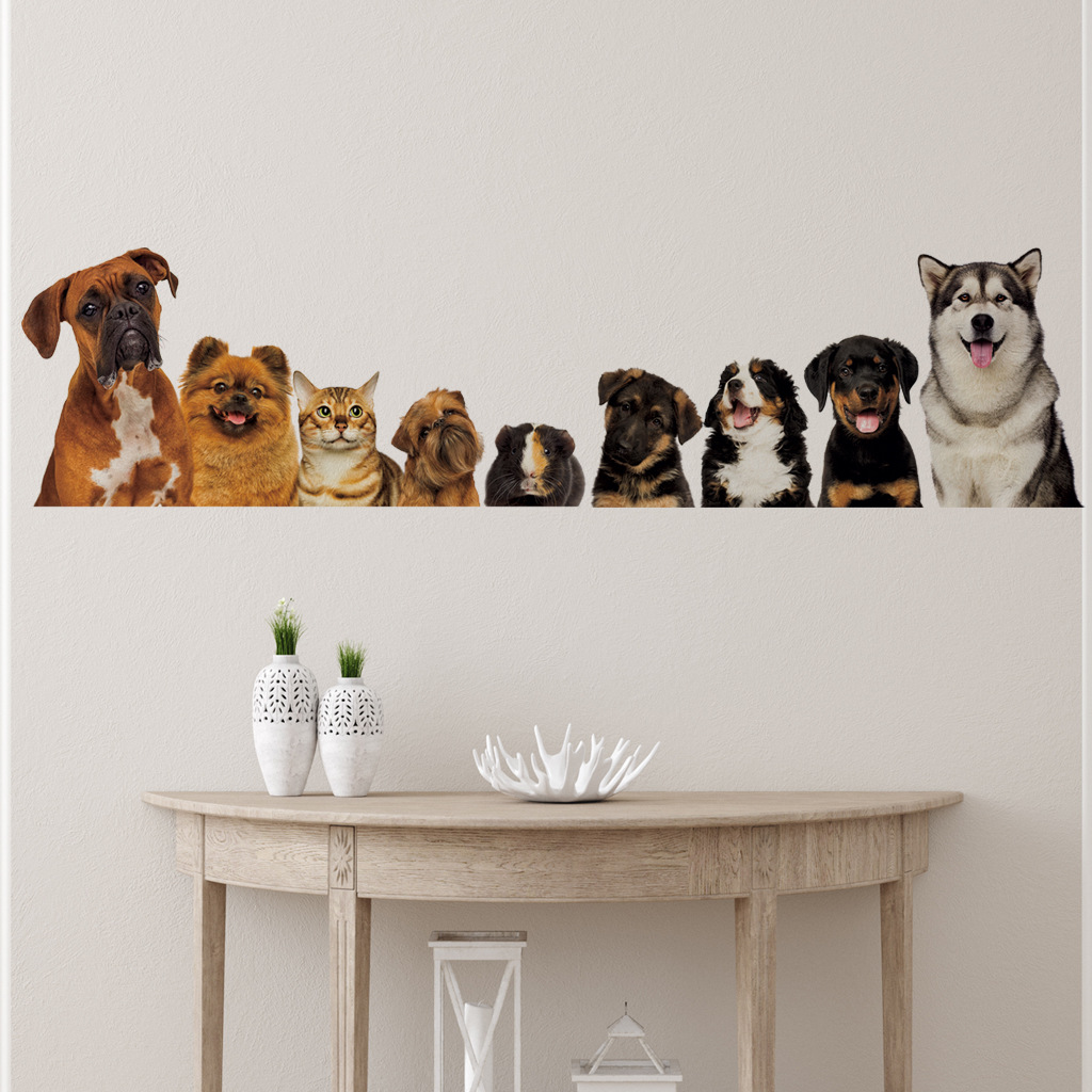 C30# 9 Cute Cats And Dogs Wall - Baby Nursery Wallpaper review and price