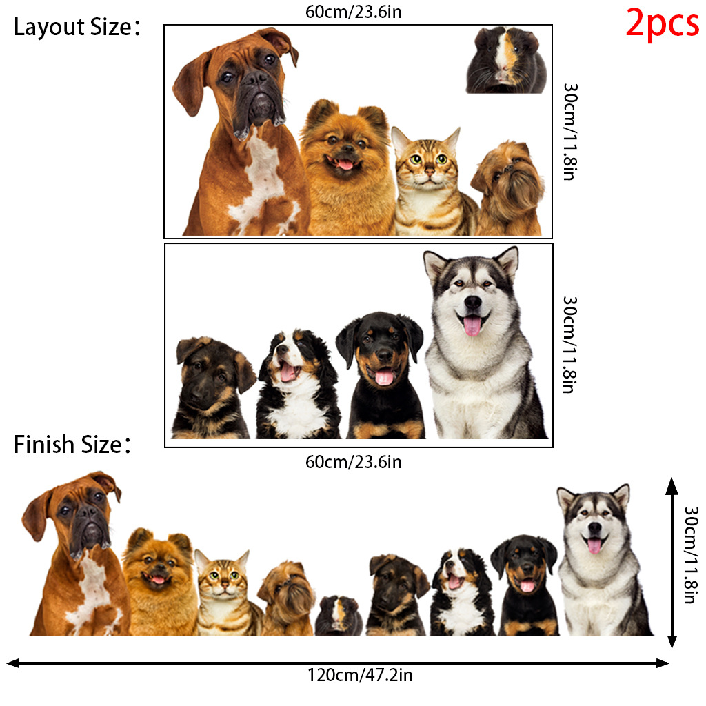 C30# 9 Cute Cats And Dogs Wall - Baby Nursery Wallpaper review and price