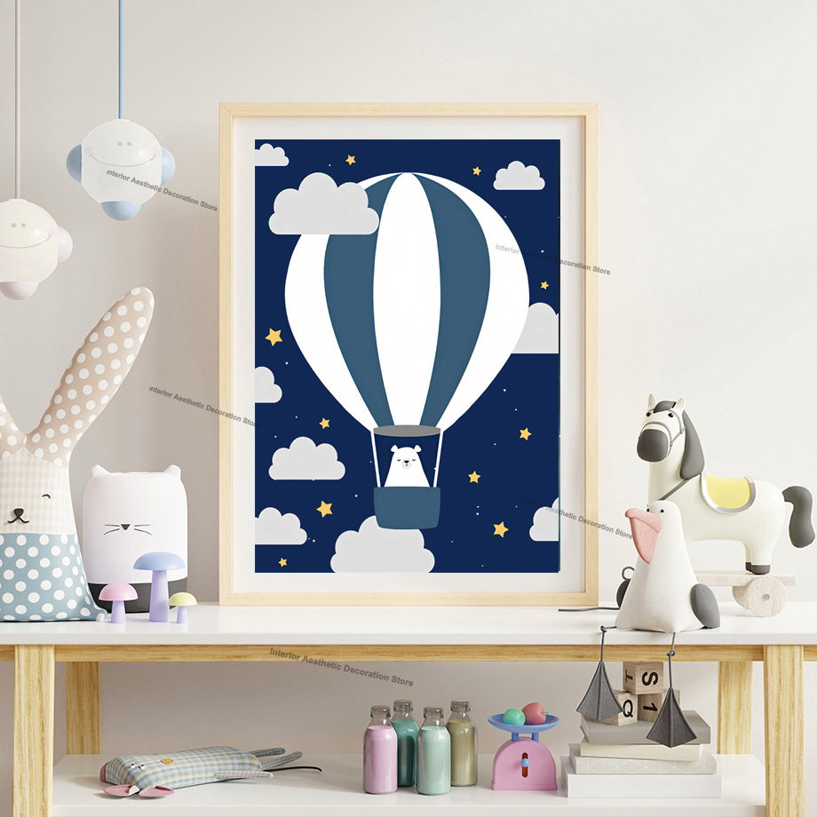 Cartoon Hot Air Balloon Rocket - Baby Nursery Hot Air Balloon review and price