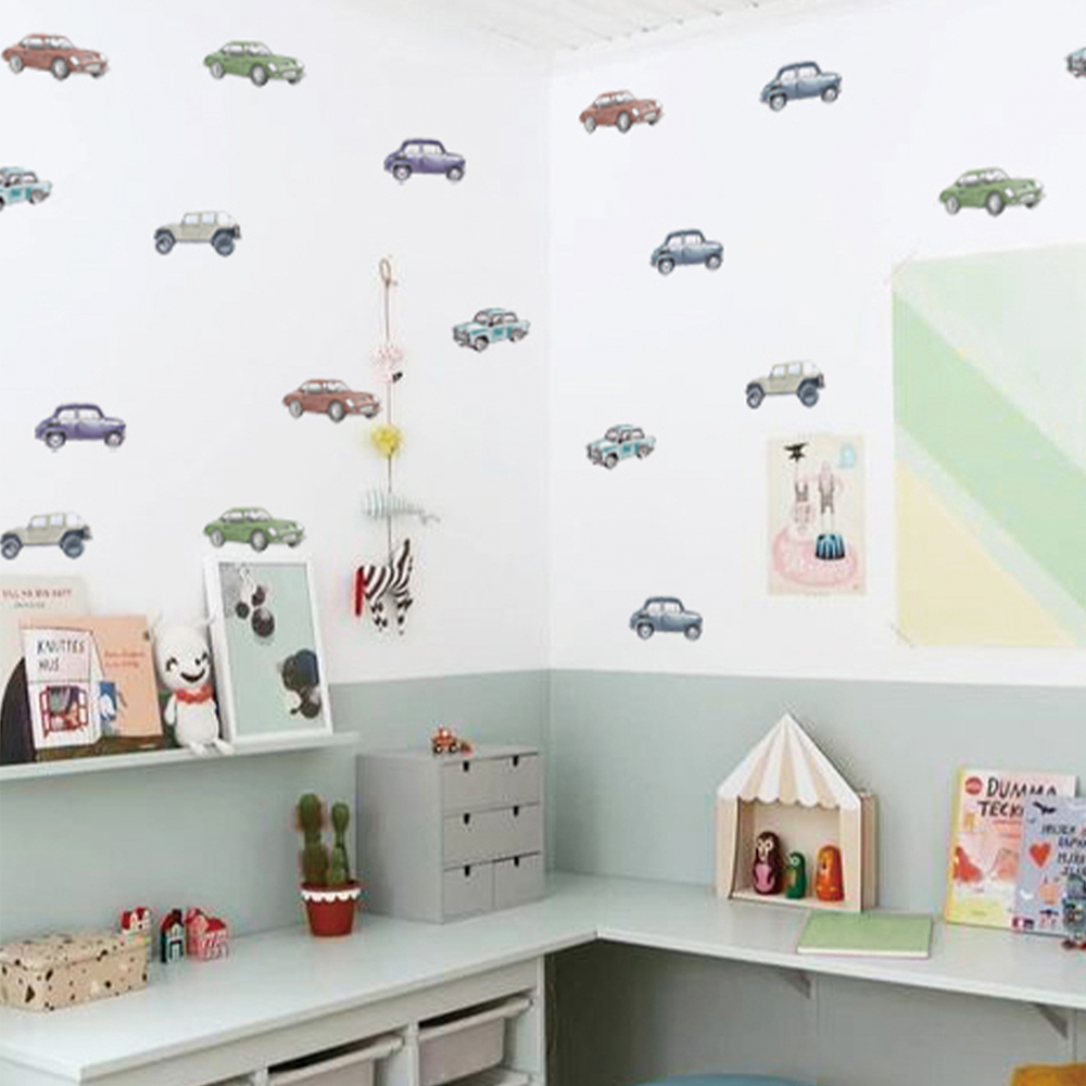 Cartoon Kids Transport Car Tru - Baby Nursery Wallpaper review and price