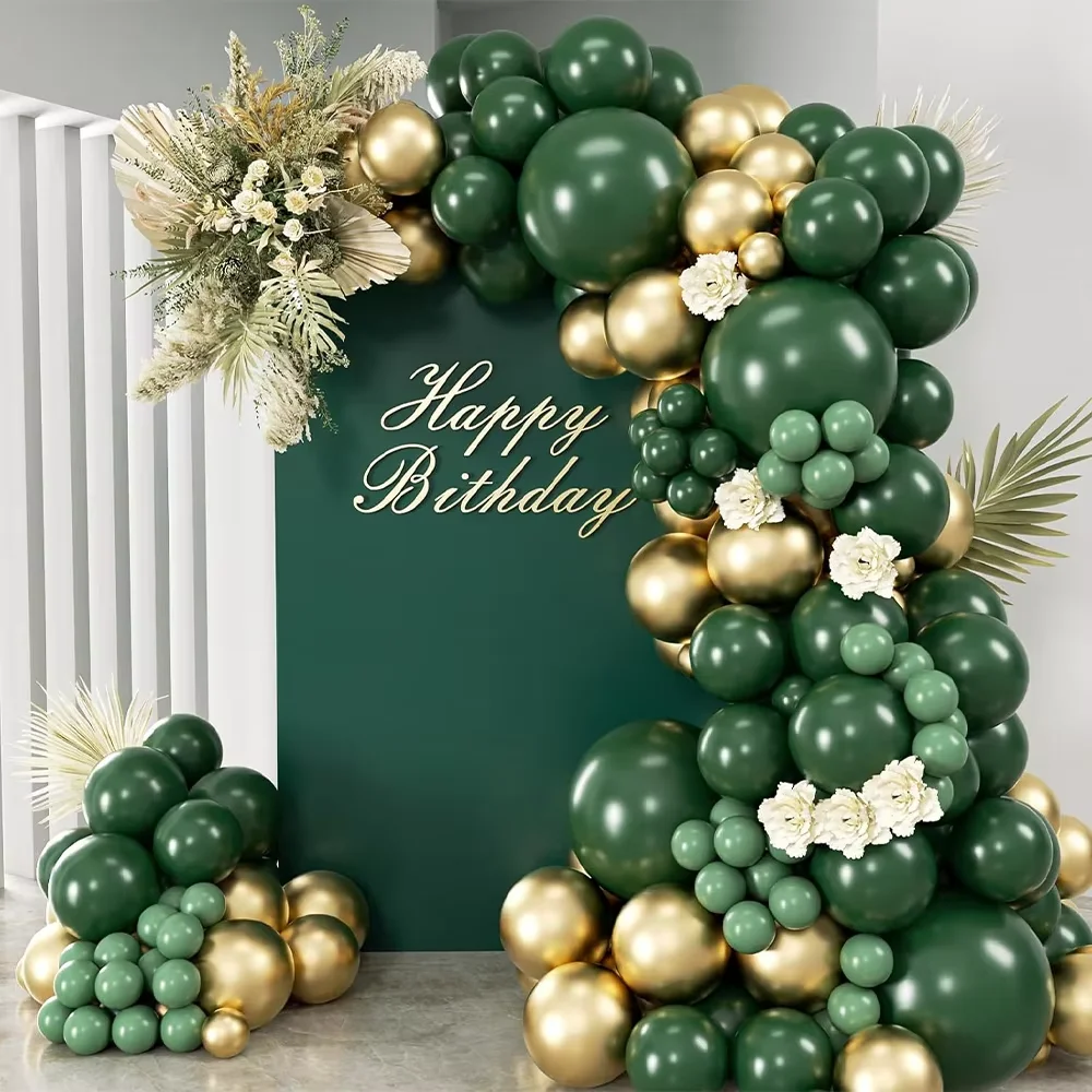 101Pcs Green Gold Latex Balloo - Baby Nursery Jungle Theme review and price