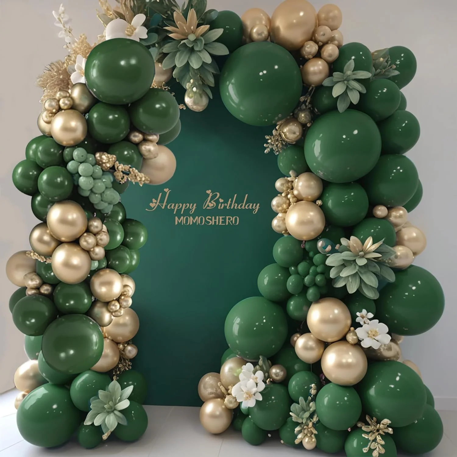 101Pcs Green Gold Latex Balloo - Baby Nursery Jungle Theme review and price