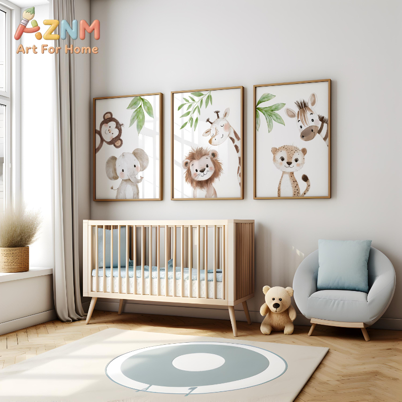 1Pc/3Pcs Safari Animal Nursery - Baby Nursery Jungle Theme review and price