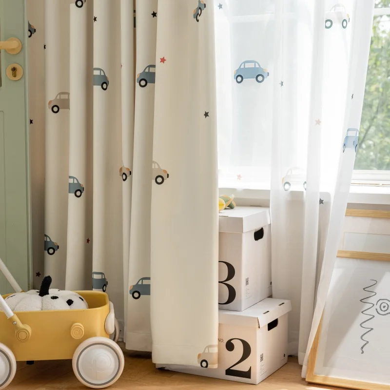 Cartoon Cute Print Car Pattern - Blackout Curtain Nursery review and price