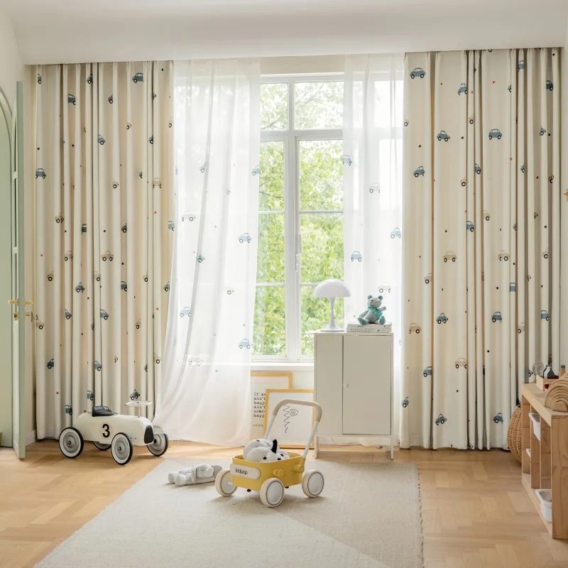 Cartoon Cute Print Car Pattern - Blackout Curtain Nursery review and price