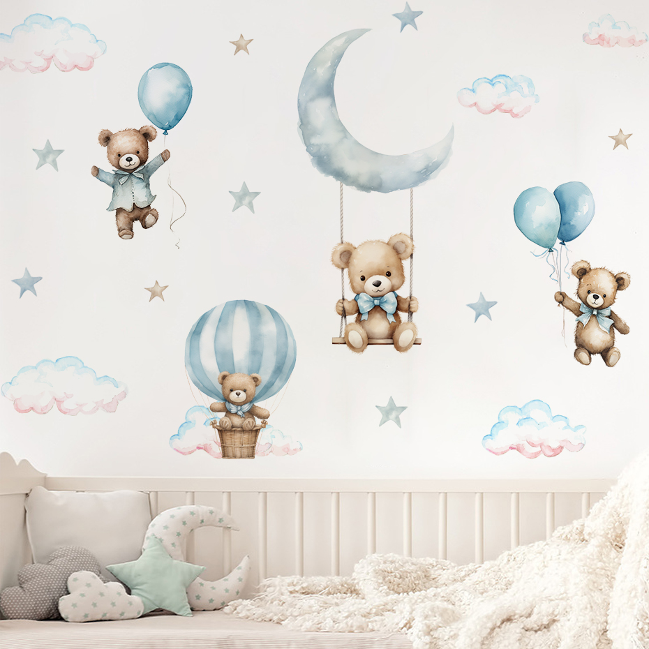 Watercolor Bear Hot Air Balloo - Baby Nursery Hot Air Balloon review and price