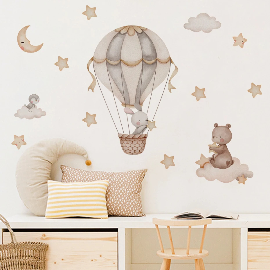 Watercolor Bear Hot Air Balloo - Baby Nursery Hot Air Balloon review and price