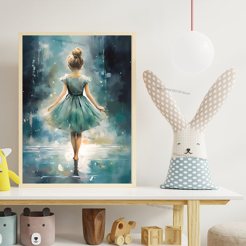 Watercolor Ballet Girl Shoes C - Baby Nursery Home review and price