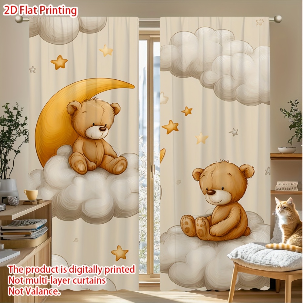 Cartoon Teddy Bear Curtain, Cu - Blackout Curtain Nursery review and price