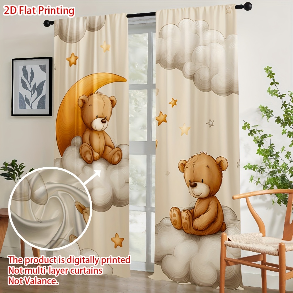 Cartoon Teddy Bear Curtain, Cu - Blackout Curtain Nursery review and price