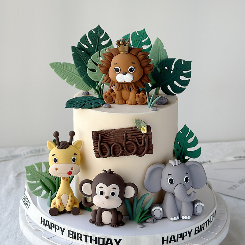 Safari Animal Cake Toppers Set - Baby Nursery Jungle Theme review and price