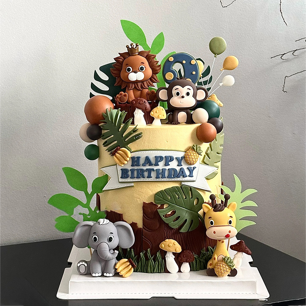 Safari Animal Cake Toppers Set - Baby Nursery Jungle Theme review and price