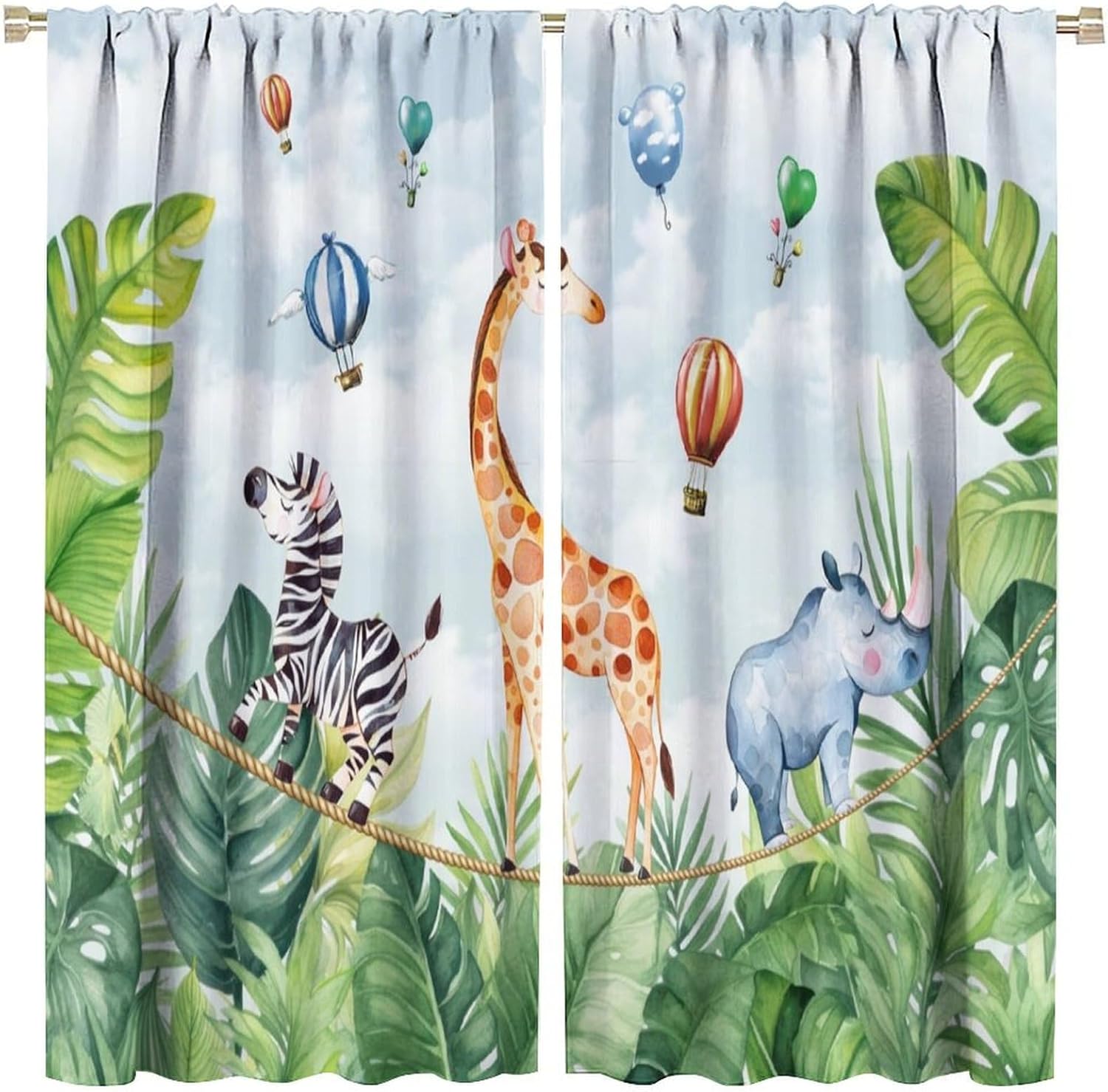Safari, Jungle, Animal Print B - Blackout Curtain Nursery review and price