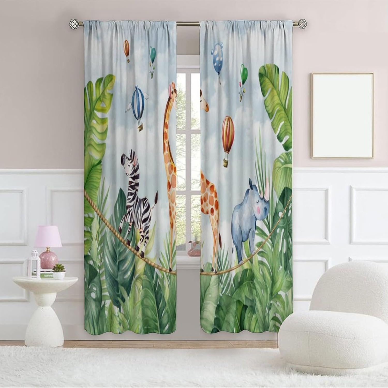 Safari, Jungle, Animal Print B - Blackout Curtain Nursery review and price