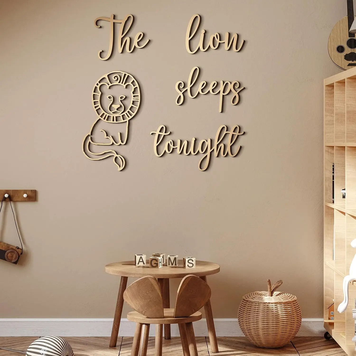 The Lion Sleeps Tonight Wooden - Baby Nursery Jungle Theme review and price
