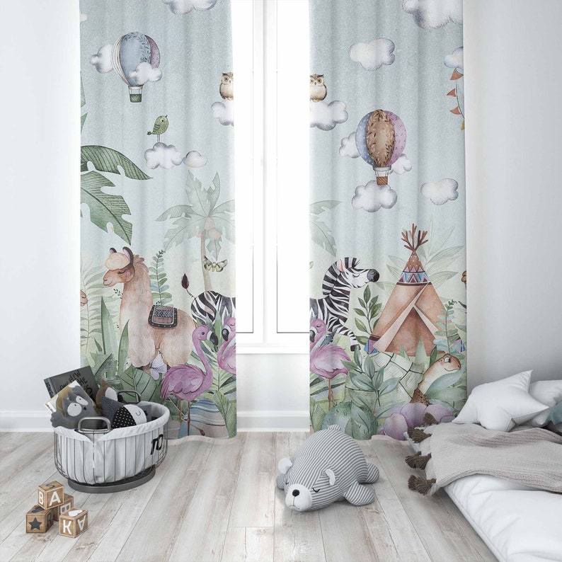 Safari Animals Party Nursery C - Blackout Curtain Nursery review and price