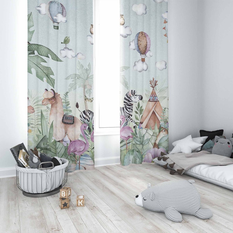 Safari Animals Party Nursery C - Blackout Curtain Nursery review and price