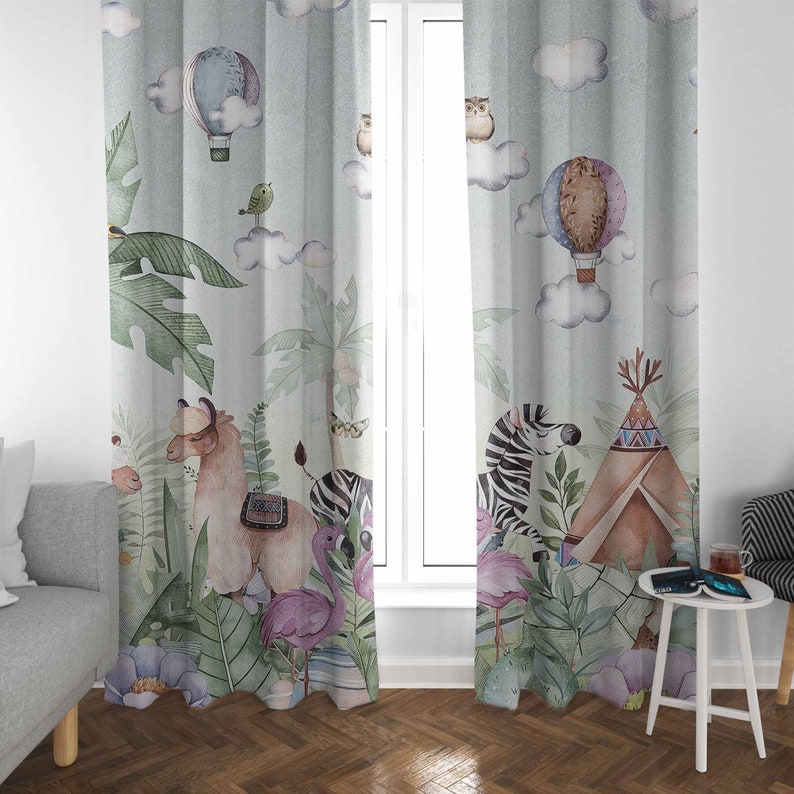 Safari Animals Party Nursery C - Blackout Curtain Nursery review and price