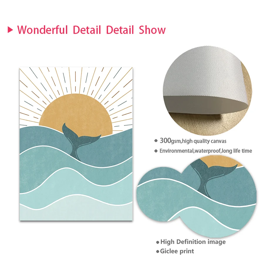 Fish Whale Seagull Sunrise Sun - Baby Boy Nursery Quotes review and price