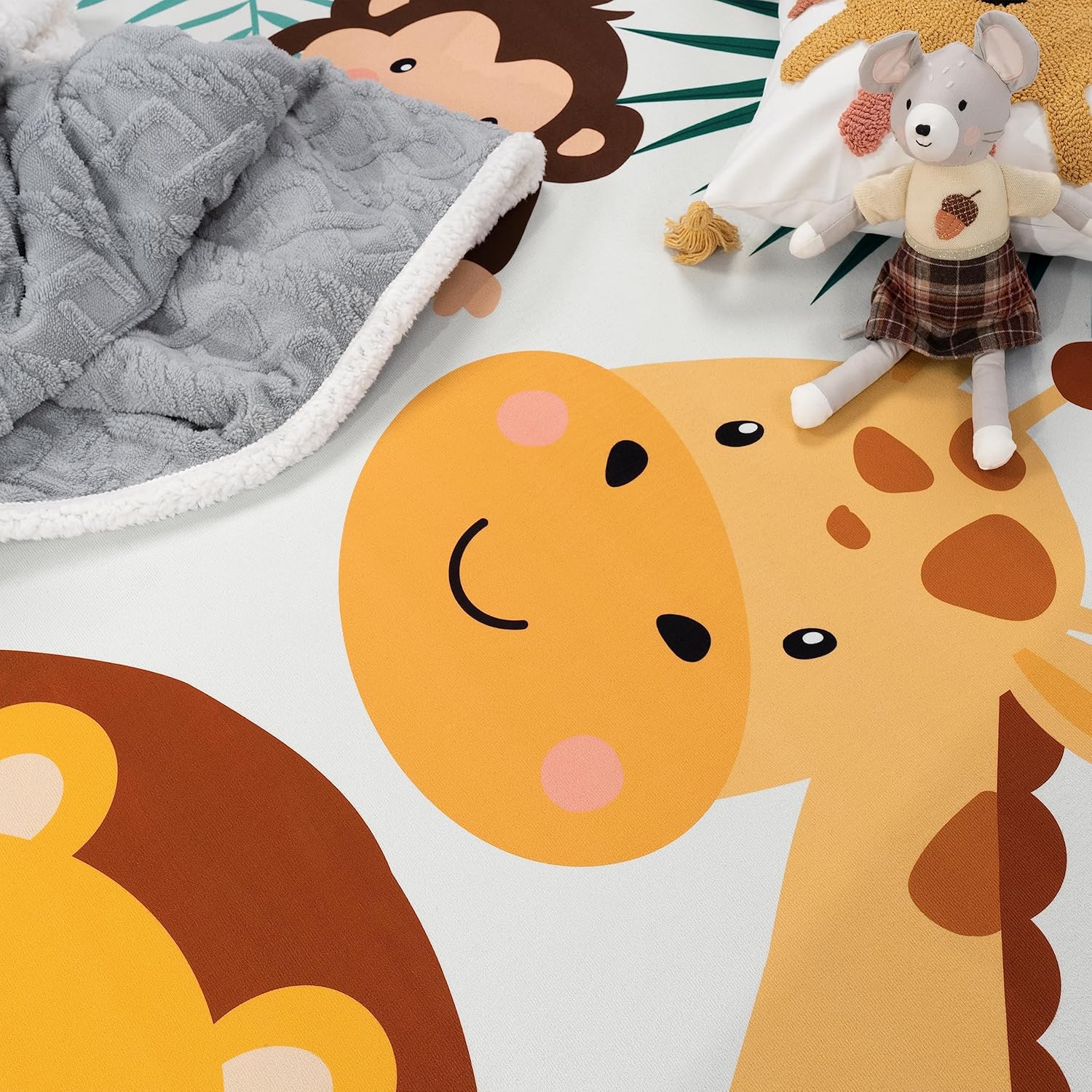 Soft Round Jungle Animal Print - Baby Nursery Jungle Theme review and price