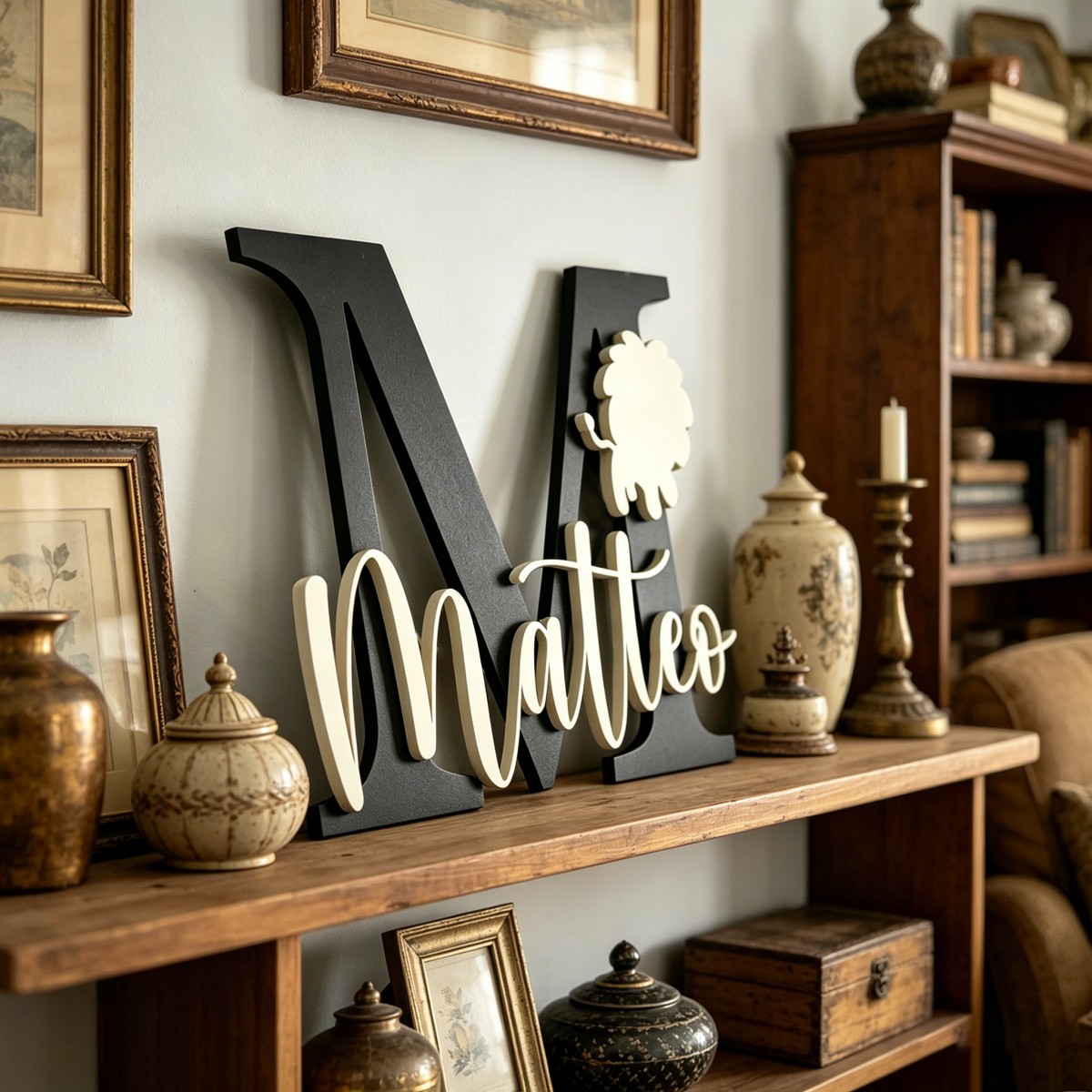 1Pc Custom Lion Name & Initial - Baby Nursery Home review and price