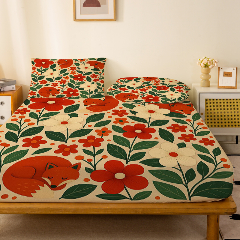 Two Little Foxes Floral Fitted - Baby Nursery Home review and price