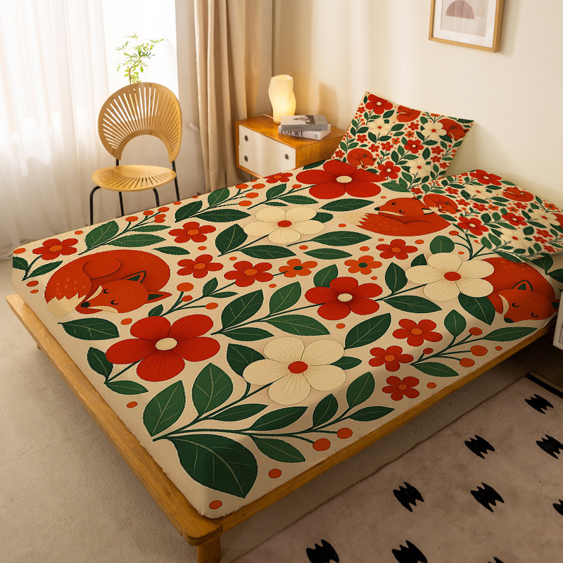 Two Little Foxes Floral Fitted - Baby Nursery Home review and price