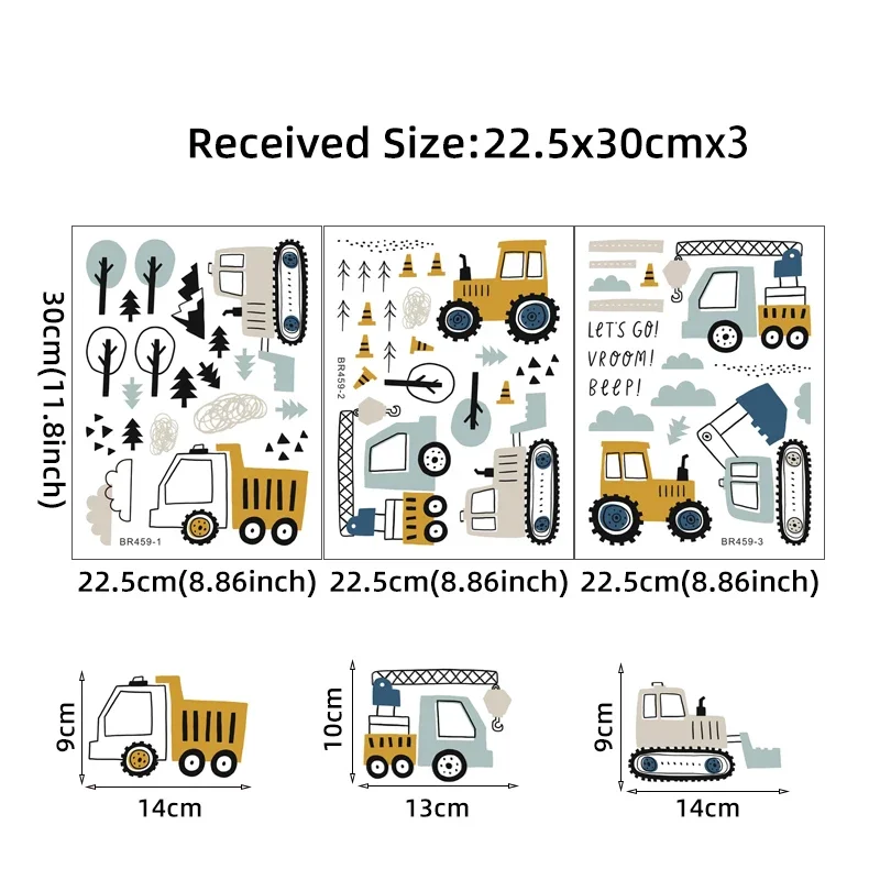 Hand Drawn Cute Cars Cargo Tru - Baby Nursery Wallpaper review and price