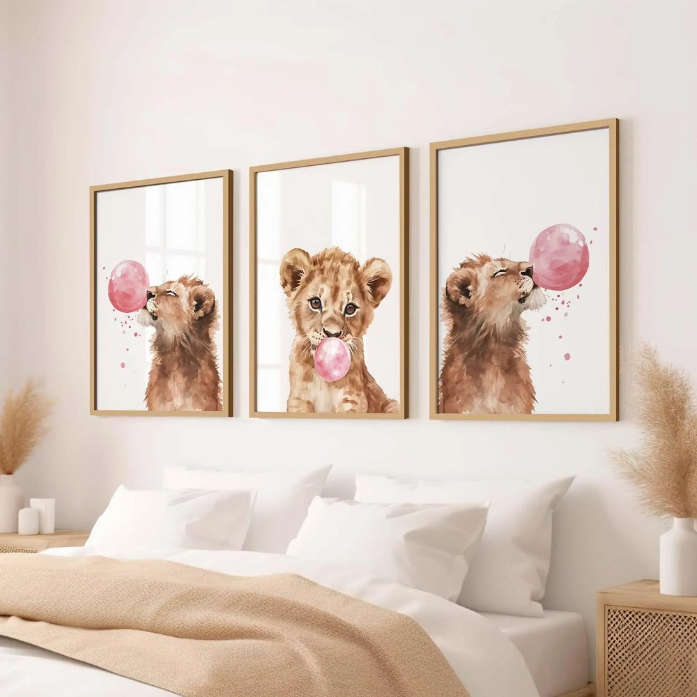 Lion Cub Nursery Wall Art Set  - Baby Nursery Jungle Theme review and price