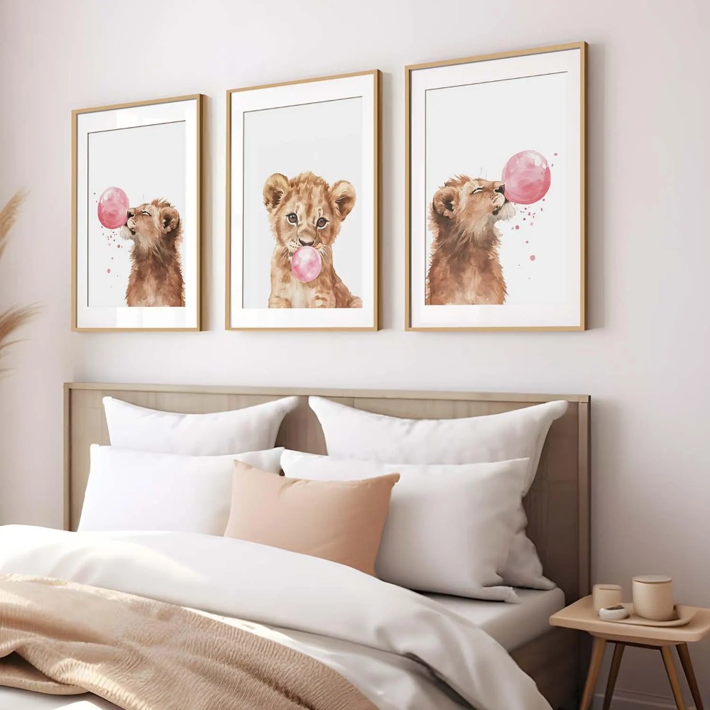 Lion Cub Nursery Wall Art Set  - Baby Nursery Jungle Theme review and price