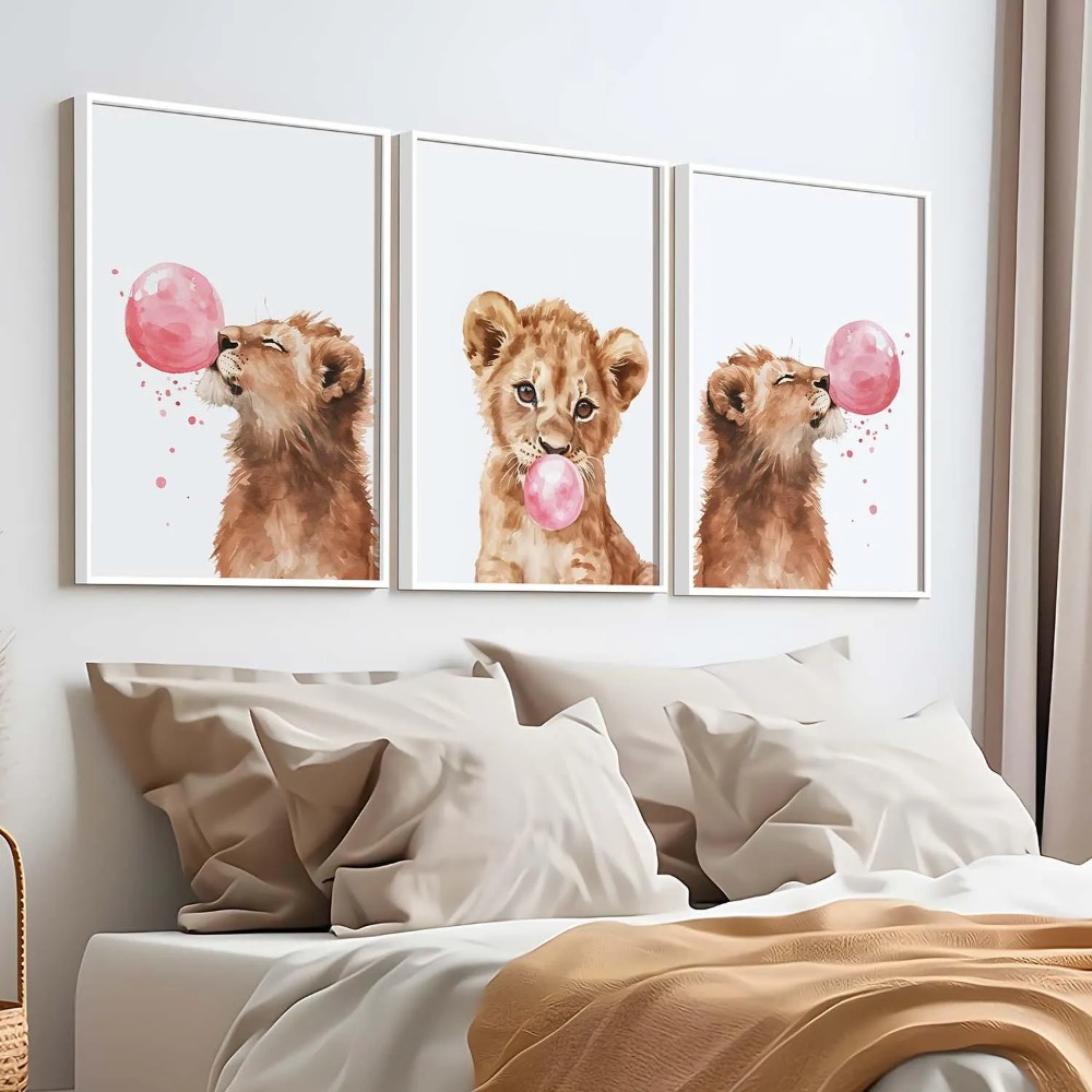 Lion Cub Nursery Wall Art Set  - Baby Nursery Jungle Theme review and price