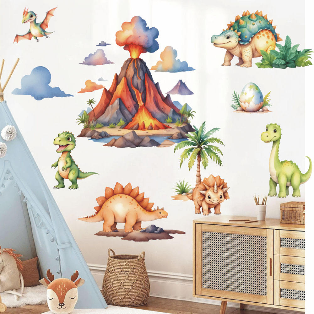 Cartoon Jungle Dinosaur Wall S - Baby Nursery Jungle Theme review and price