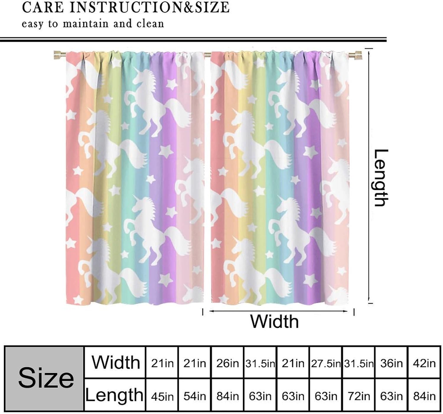 Rainbow Unicorn Blackout Curta - Blackout Curtain Nursery review and price