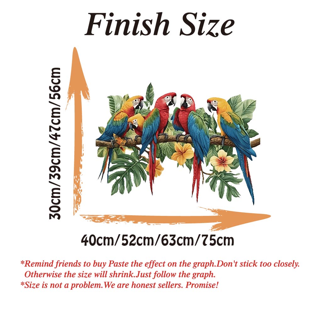 3Pcs Parrots on Branch Wall St - Baby Nursery Wallpaper review and price