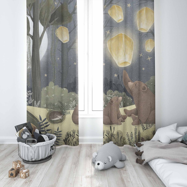 Woodland Nursery Curtains Anim - Blackout Curtain Nursery review and price