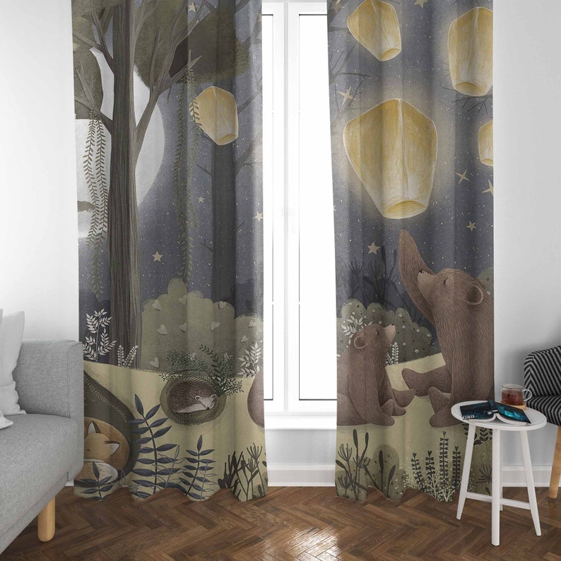 Woodland Nursery Curtains Anim - Blackout Curtain Nursery review and price