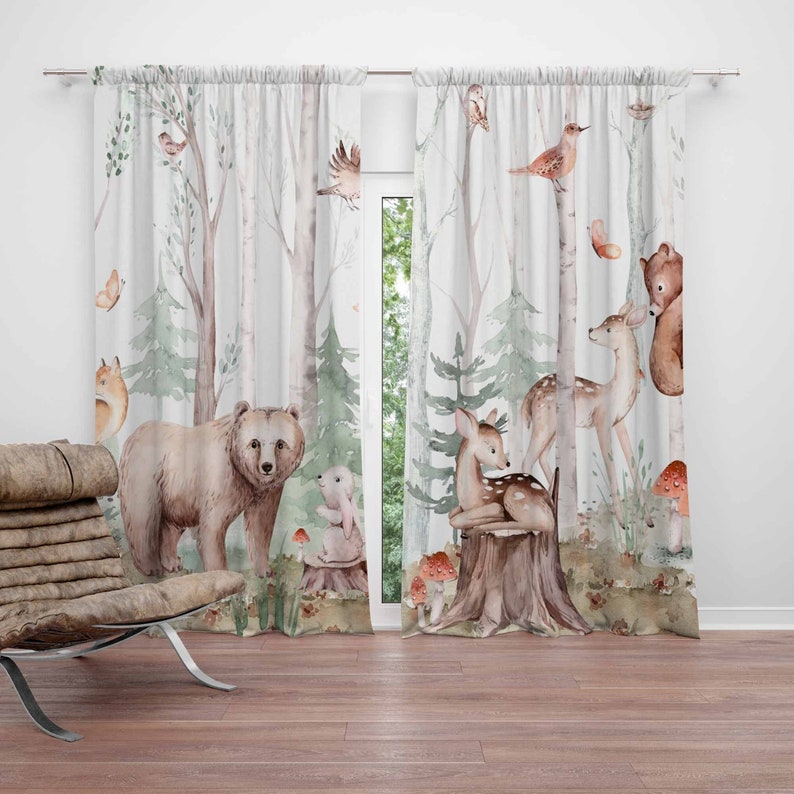 Forest Animals Curtains Kids N - Blackout Curtain Nursery review and price