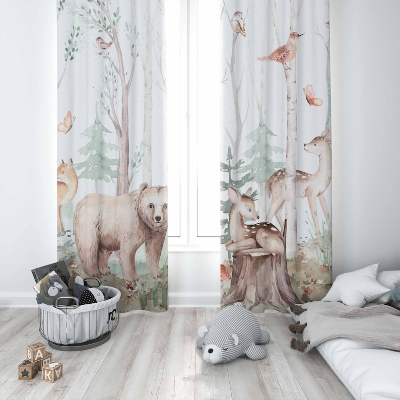 Forest Animals Curtains Kids N - Blackout Curtain Nursery review and price