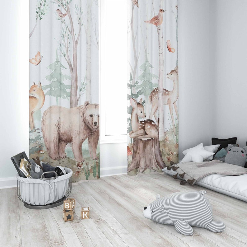 Forest Animals Curtains Kids N - Blackout Curtain Nursery review and price